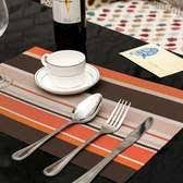 6pc Pvc Tablemats Stripped  Dining Table Kitchen Placemats, 40x30cm, Multicolour Striped Table mat