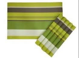 6pc Pvc Tablemats Stripped  Dining Table Kitchen Placemats, 40x30cm, Multicolour Striped Table mat