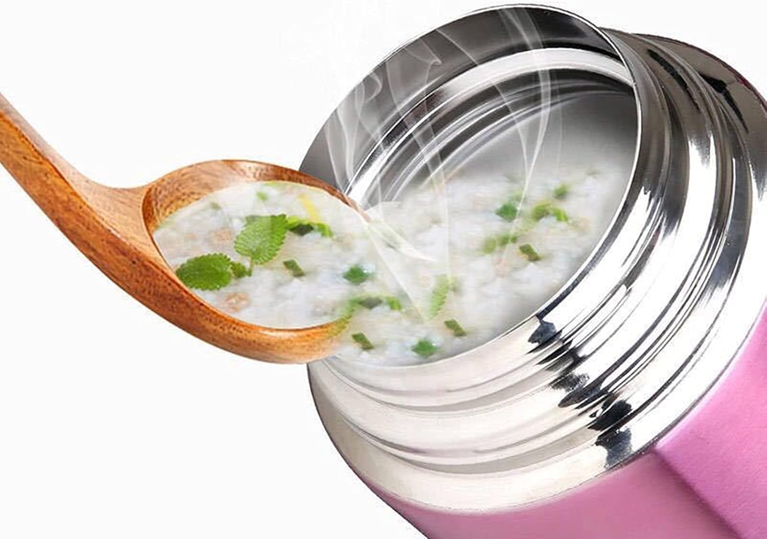 Portable Double layer Stainless Steel Insulation Barrel Smoldering Pot, a Removable Hot Lunch Box for Offices, Schools and Homes,