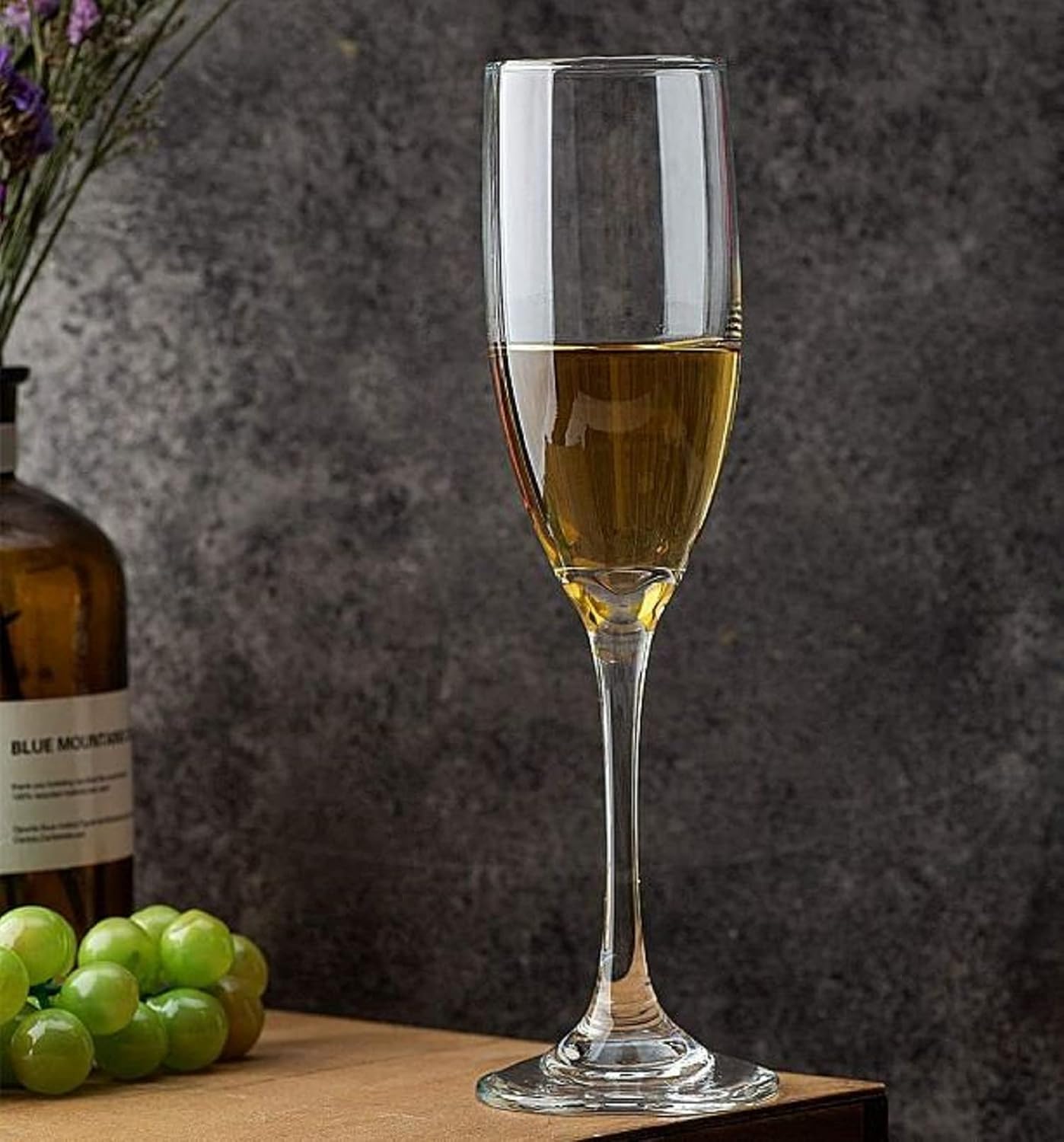 1pc wine Glass Red or White Wine, Champagne Flute Wine Glass , Long   Wine  Glass  - Clear, 1