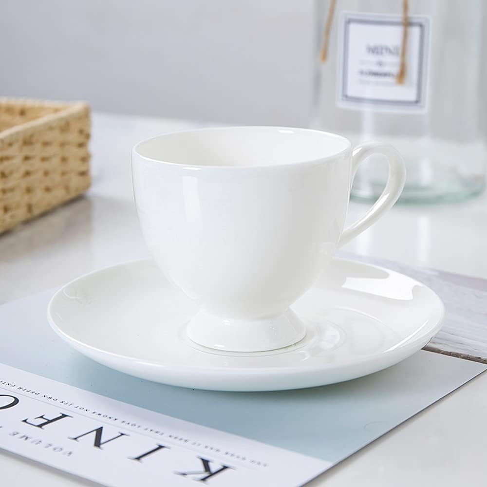 Cup and saucer fancy shapely comes in six cups and six saucers made of high quality ceramic