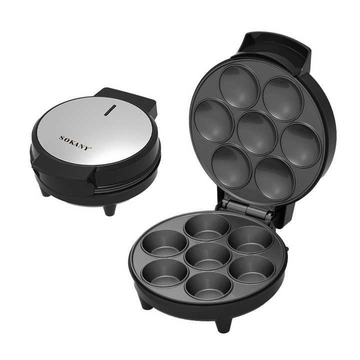 Sokany Cake Machine/Muffin Maker Multi Purpose Non Stick Machine, Popular Home Use Snacks Desserts Electric Mini Round Cake Maker