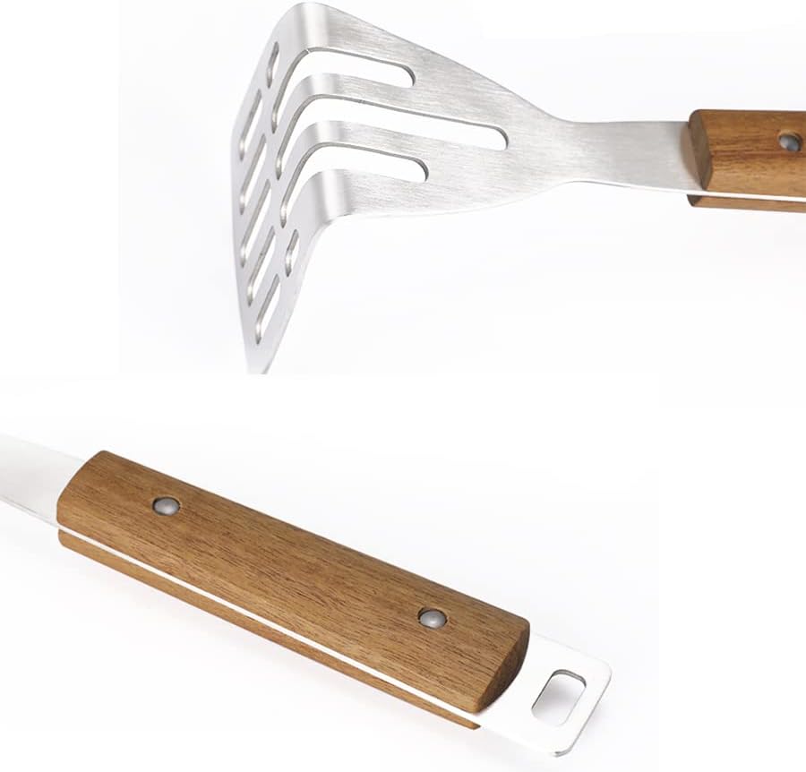 1 Potato Masher Stainless Steel Hand Food Masher Heavy Duty Manual Masher Kitchen Tool with Wood Handle for Avocado, Bean, Vegetable