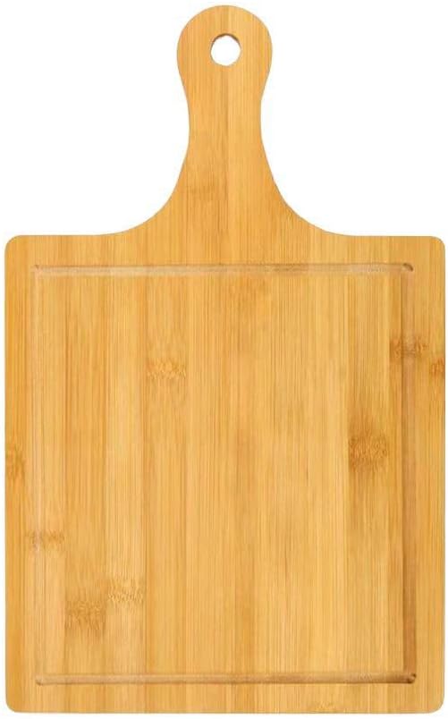 1pc Bamboo Pizza Board Rectangle ,Bamboo kitchen wooden chopping board with handle,Wood Chopping Boards Blanks Serving Board for Pizza, Bread, Cheese, Charcuterie, Fruit, Vegetables
