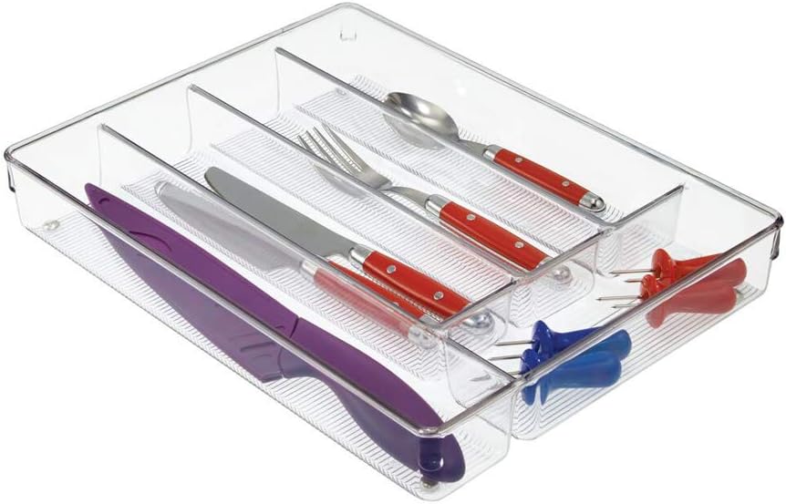 1pc acrylic Cutlery Storage Tray Spoon Fork Storage Drawer Separation Container Cabinet Kitchen Organizer Plateau Knife Holder