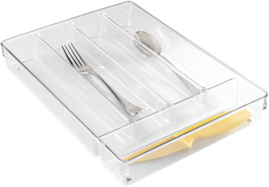 1pc acrylic Cutlery Storage Tray Spoon Fork Storage Drawer Separation Container Cabinet Kitchen Organizer Plateau Knife Holder