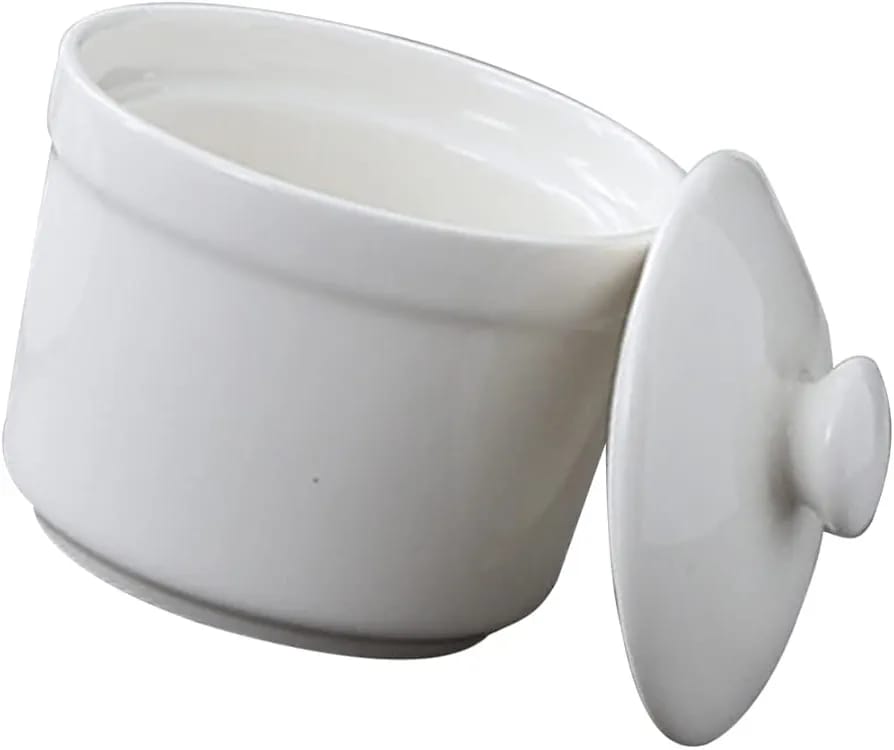 1pc 500ml Ceramic sugardish big/stew pot white,with a wide opening that you don't struggle when using your sugar its reduces spillage