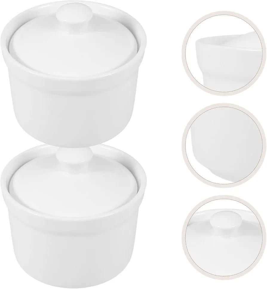 1pc 500ml Ceramic sugardish big/stew pot white,with a wide opening that you don't struggle when using your sugar its reduces spillage