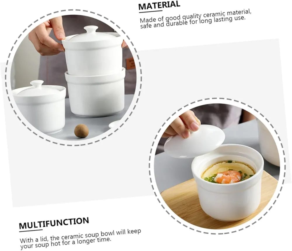 1pc 500ml Ceramic sugardish big/stew pot white,with a wide opening that you don't struggle when using your sugar its reduces spillage