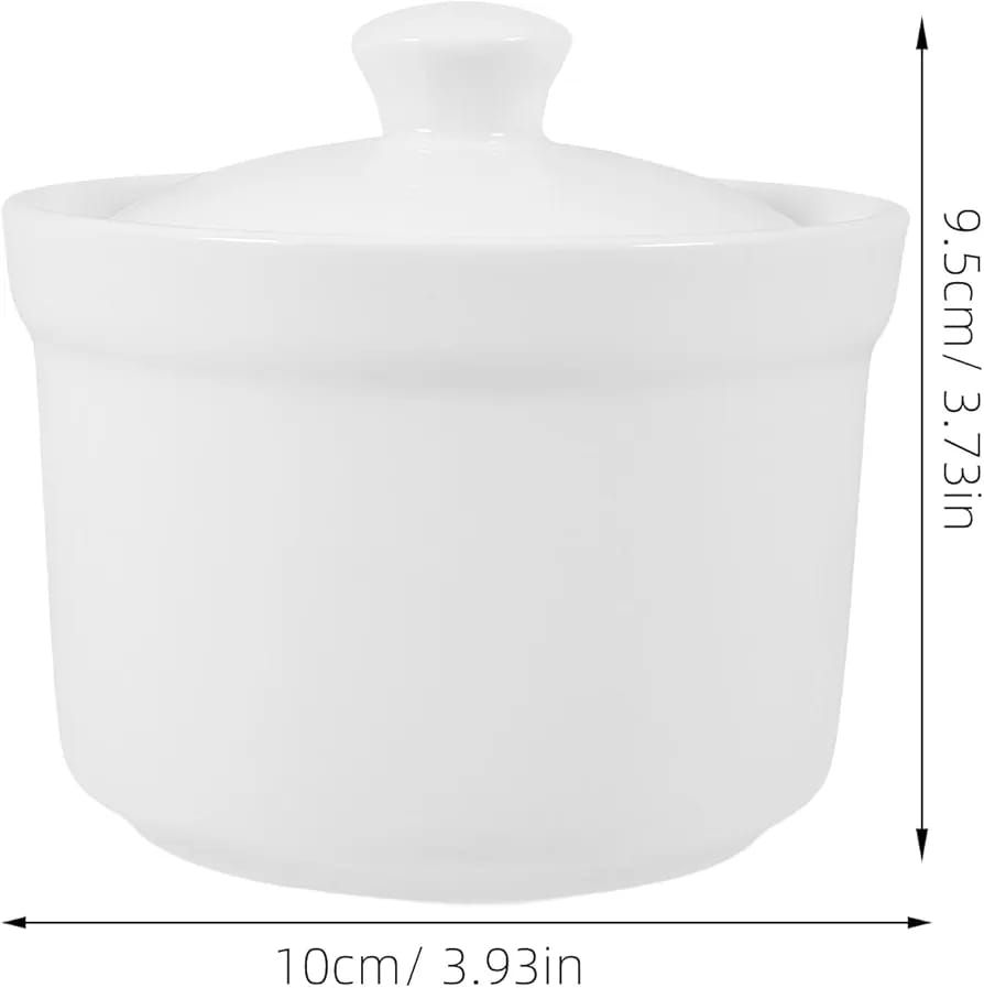 1pc 500ml Ceramic sugardish big/stew pot white,with a wide opening that you don't struggle when using your sugar its reduces spillage