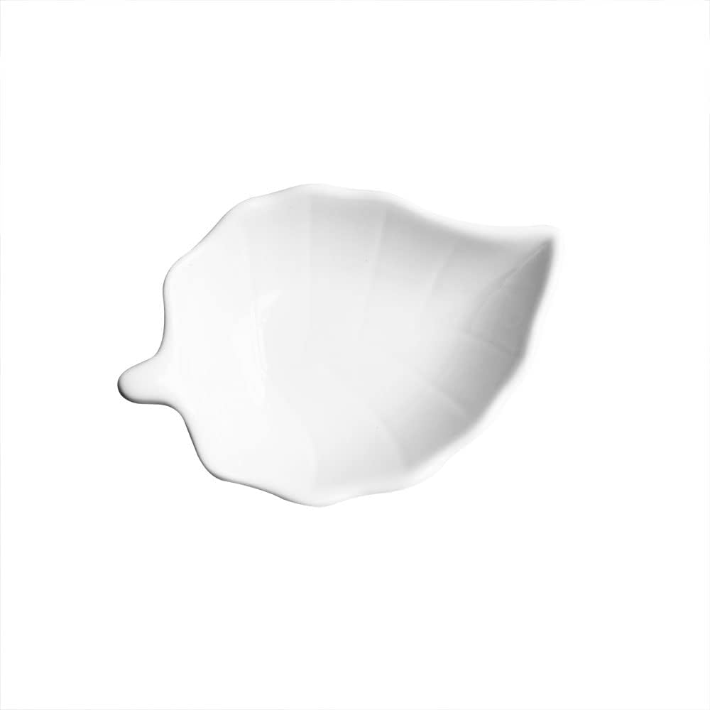 Ceramic Leaf Serving, Kitchen and Dining Bowl,Leaf Shaped Porcelain Soy Sauce Dish Ceramic Dip Dipping Bowls