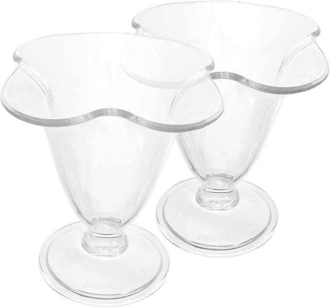 1pc Polycarbonate ice cream/desert glass Plastic Dessert Bowls Plastic Dessert Cups Girls Dessert Cups Footed Dessert Bowl Shake Cup Child Cold Drink Cup Smoothie Transparent