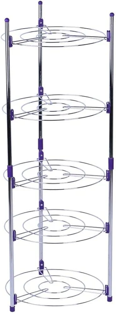 POT AND PAN RACK 5 LAYER Kitchen Pan Stand Saucepan Pot Rack Holder, 5 Tiers Home Kitchen Pans Pots Storage Rack Durable Metal Wire Shelving Organizer,