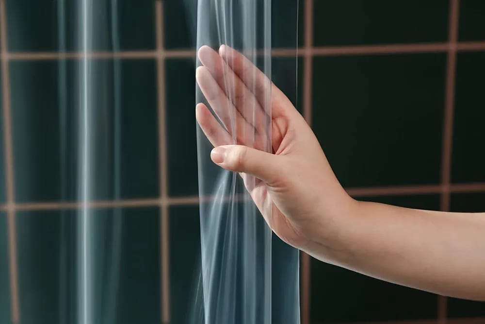 Fashion Waterproof Shower Curtain Liner Transparent  Curtains Bath Décor with Curtain Hook as pictured 180* 180CM Plain clear Shower Curtain