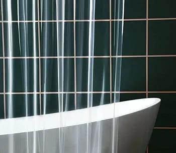 Fashion Waterproof Shower Curtain Liner Transparent  Curtains Bath Décor with Curtain Hook as pictured 180* 180CM Plain clear Shower Curtain