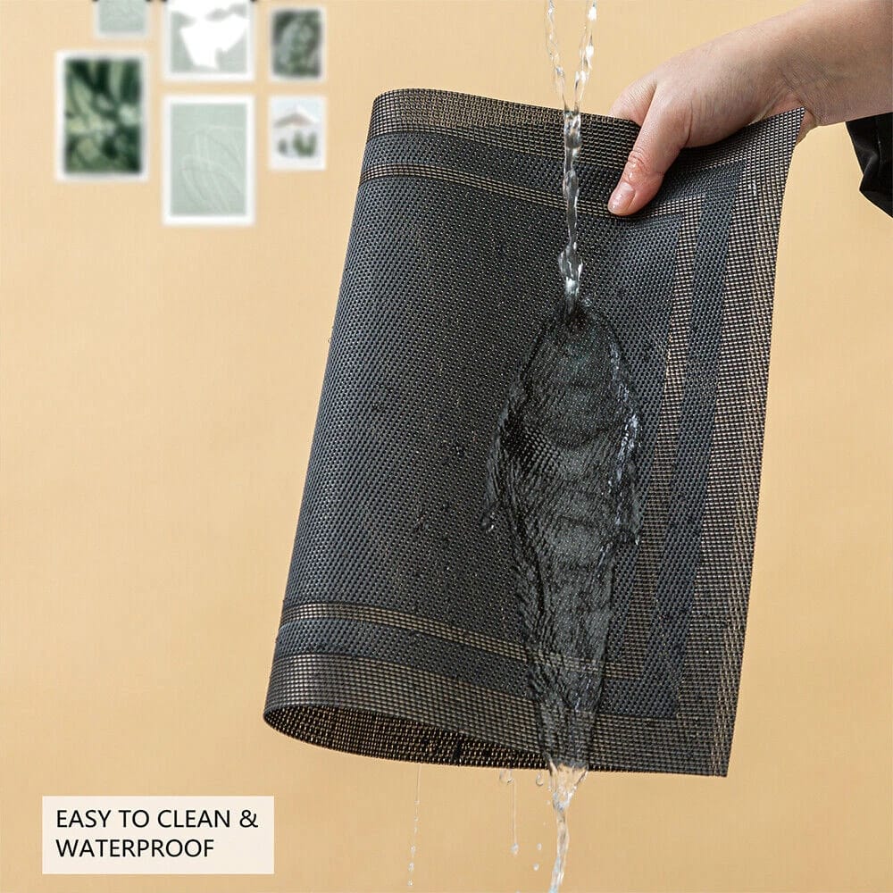 6pc new edge tablemats Stain Resistant Dinner Place Mats – Durable, Easy to Clean, Non-Slip, Heat Resistant Table Mats for Indoor & Outdoor Use – Stylish and Elegant Protection for Dining Tables