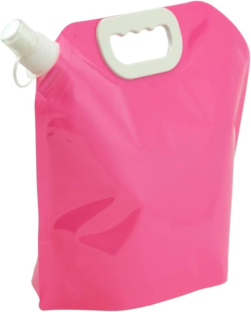 1pc Foldable water bottle/bag  made of plastic suitable for picnics and home use ,its easy to carry because it has  a handle which fits your handle