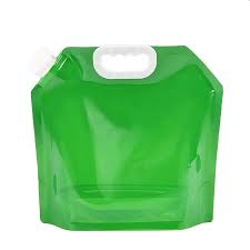 1pc Foldable water bottle/bag  made of plastic suitable for picnics and home use ,its easy to carry because it has  a handle which fits your handle