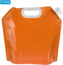 1pc Foldable water bottle/bag  made of plastic suitable for picnics and home use ,its easy to carry because it has  a handle which fits your handle