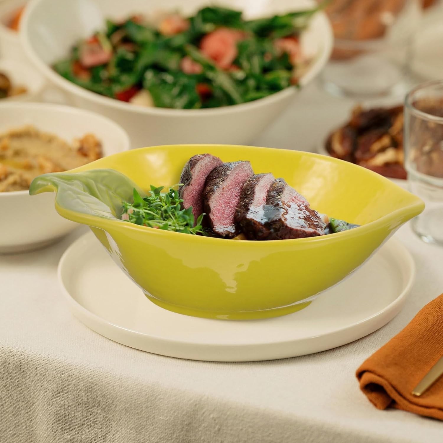 Lemon bowl, Ceramic Plate, Fruit Shape Bowl Ceramic Foods Platter Salad Pasta Bowls Serving Container Cereal Bowls for Snacks Dessert Salad Rice Cake