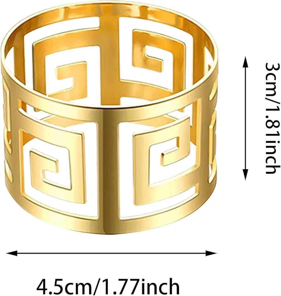 Stainless Steel Napkin Rings Metal Napkin Ring Holders Modern Ring Holder Serviette Buckles Metallic Adornment for Table Settings Kitchen Dinner Party Wedding