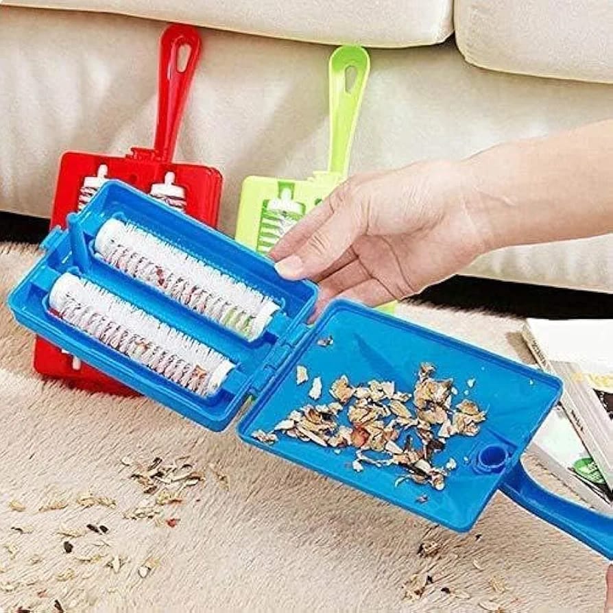 Manual carpet brush 2lines  mini vacuum cleaner Manual carpet brush vacuum cleaner, no electricity and no batteries meaning it can be used in any setting Handheld brush which can be used anywhere