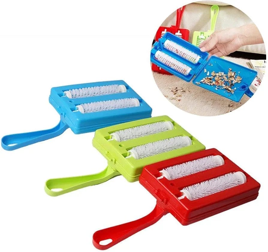 Manual carpet brush 2lines  mini vacuum cleaner Manual carpet brush vacuum cleaner, no electricity and no batteries meaning it can be used in any setting Handheld brush which can be used anywhere