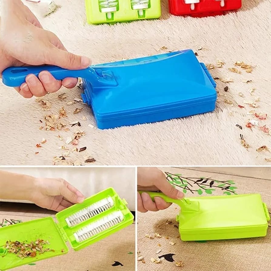 Manual carpet brush 2lines  mini vacuum cleaner Manual carpet brush vacuum cleaner, no electricity and no batteries meaning it can be used in any setting Handheld brush which can be used anywhere