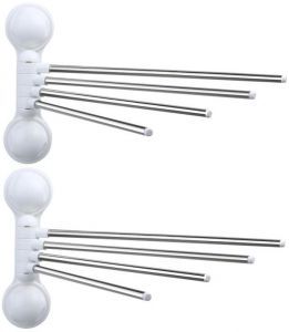 1pc Rotating towel rack bathroom towel rack kitchen wall hanging towel bar  Storage Rack Organizer with four arms