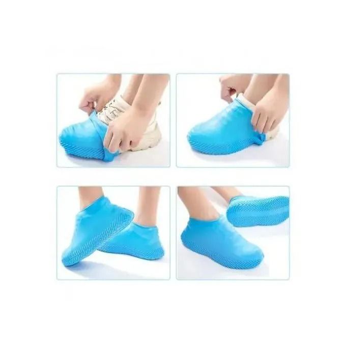 New arrival 1 Pair Silicone WaterProof Shoe Covers Lip-resistant Rubber Rain Boot Rain Gear Overshoes Accessories for Outdoor Rainy Day
