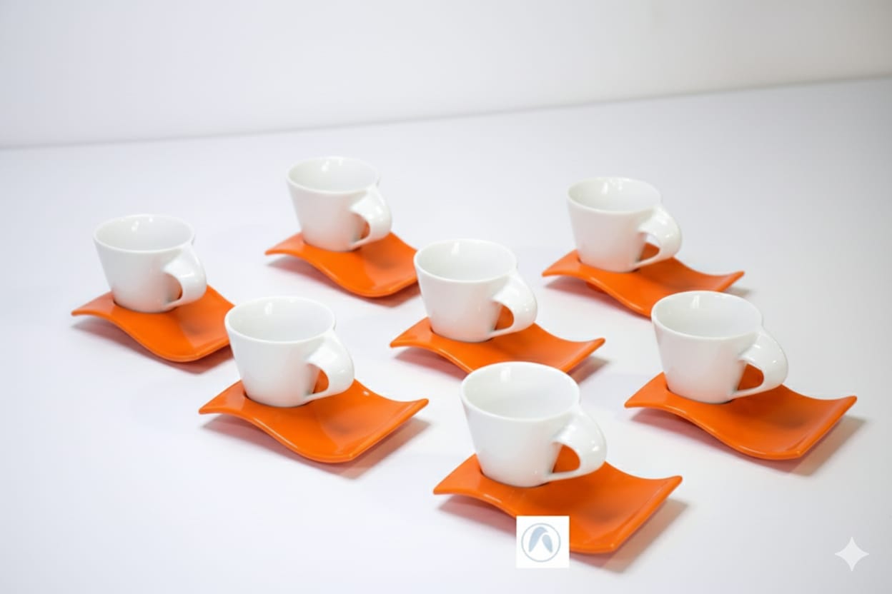 cup and Saucer  Fancy Expresso coloured   saucer ,this cup and saucer is perfect for coffee and its made of high quality ceramic