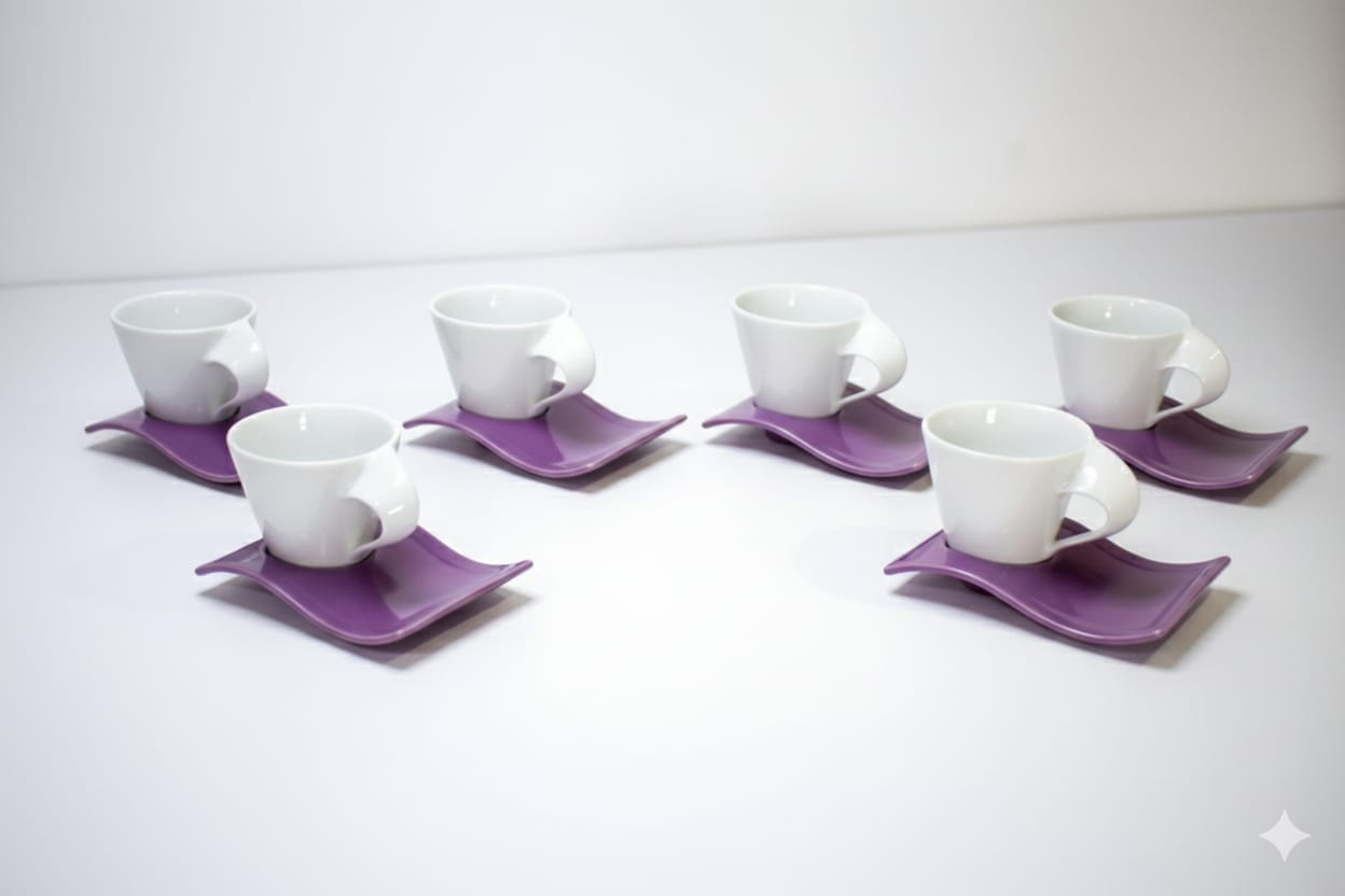 cup and Saucer  Fancy Expresso coloured   saucer ,this cup and saucer is perfect for coffee and its made of high quality ceramic
