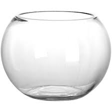 Fish Bowl Vase Glass Round Centerpiece 10cm Clear Bubble vase for Flower Arrangements Weddings Events Decorating