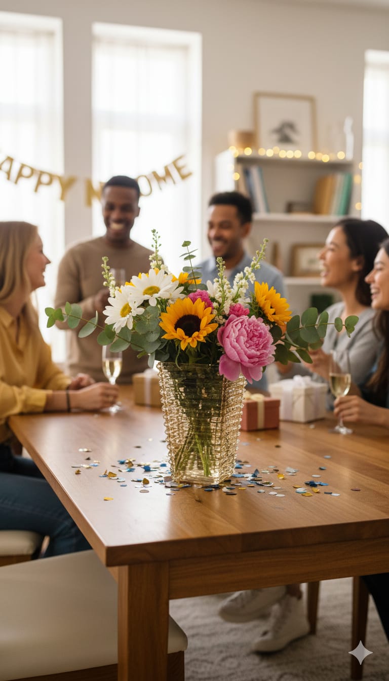 Crystal Glass Vase, Thick Clear Glass Flower Vase, Large Decorative Vases, Flower Arrangement, Hydroponic Ornament for Home Dining Table, Gift for Wedding, Housewarming Party