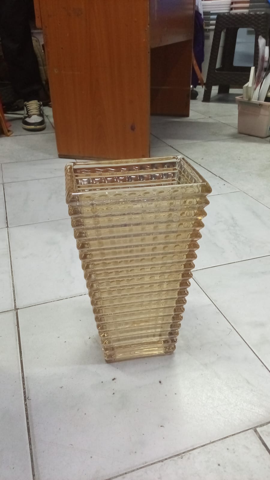 Crystal Glass Vase, Thick Clear Glass Flower Vase, Large Decorative Vases, Flower Arrangement, Hydroponic Ornament for Home Dining Table, Gift for Wedding, Housewarming Party