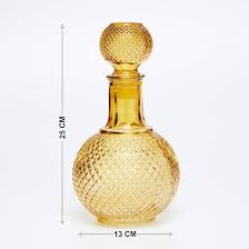 1 Pc Classy Brand New Very High quality Stylish and Luxurious Golden Kitchen Decanter round gold at Affordable Price .Desiring The Best Experience