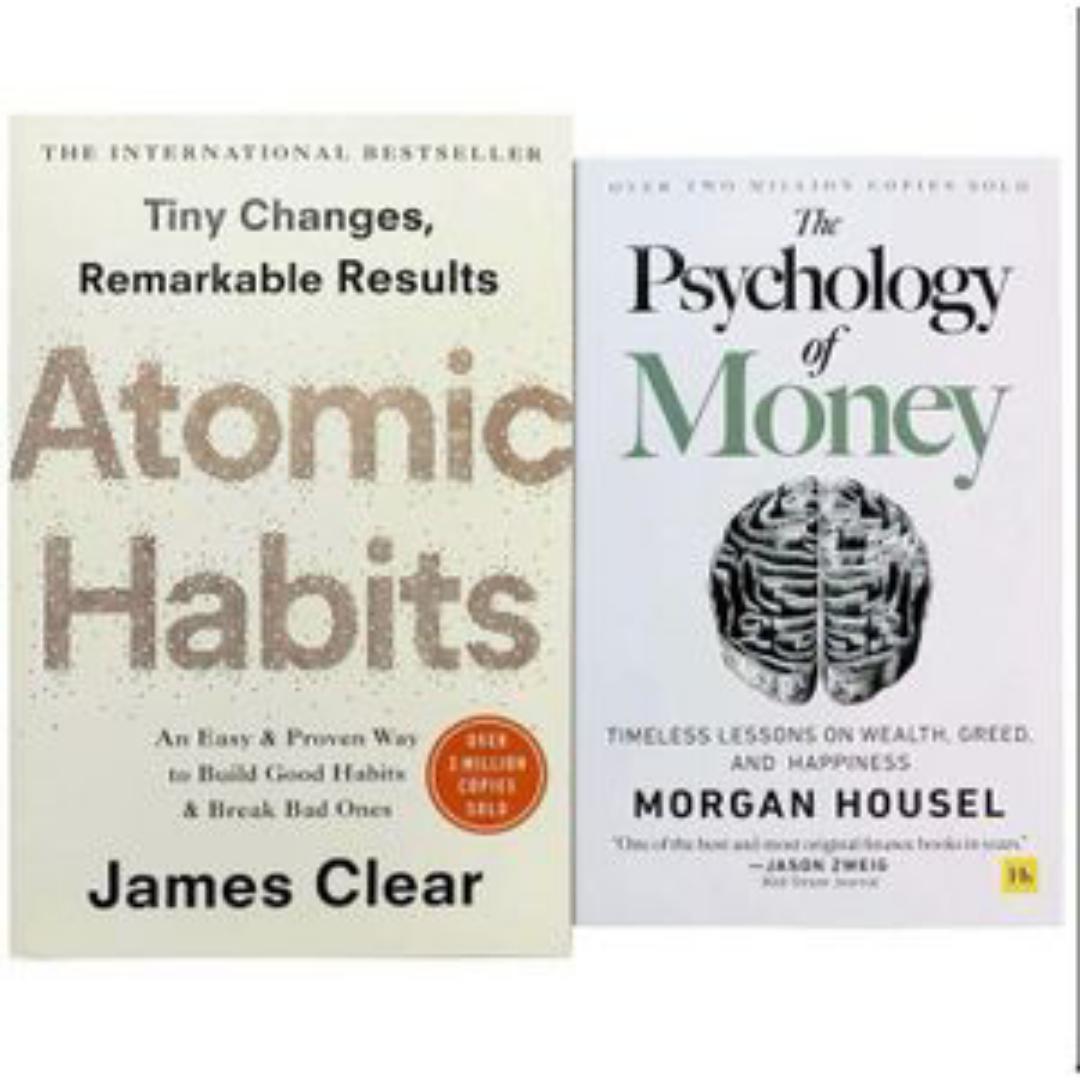 The Atomic Habits and The Psychology oF money (set of 2 book) + Free bookmarks