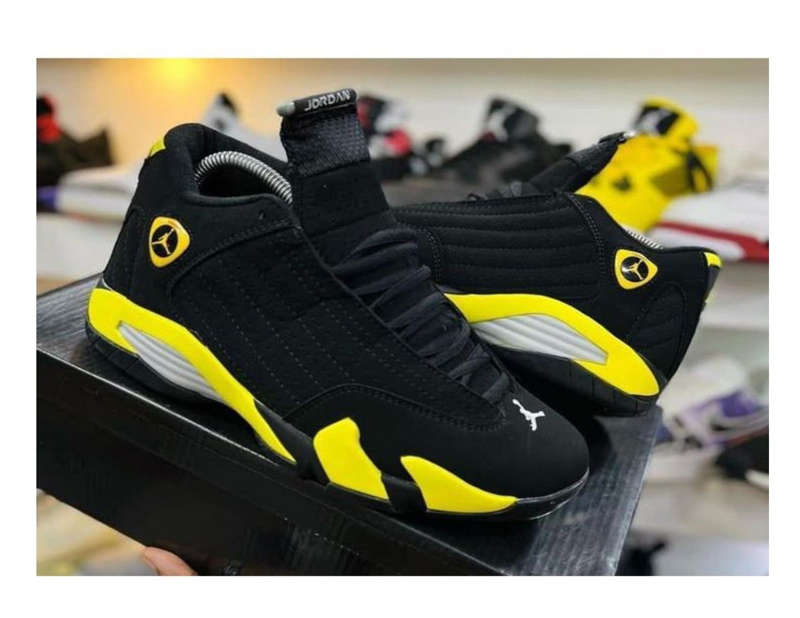 Air Jordan 14 Retro Sneakers – Blue & Black Sport Size 41-44Shoes - High-Top Unisex Basketball-Inspired Footwear For Men & Women
Ksh 5,450