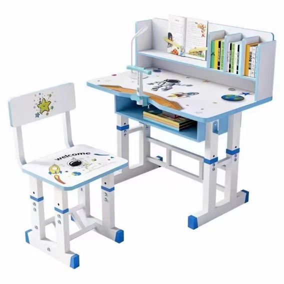 Adjustable Kids Study Table & Chair Set – Durable, Fun, Height-Adjustable Desk & Comfortable Chair for Studying, Writing & Creativity