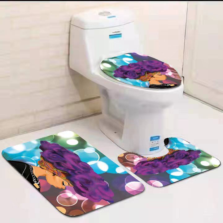 OFFER!!! OFFER!!!Toilet Mat Set Bathtub Mats Bathroom Mats 3 In 1 Anti-Slip Mats