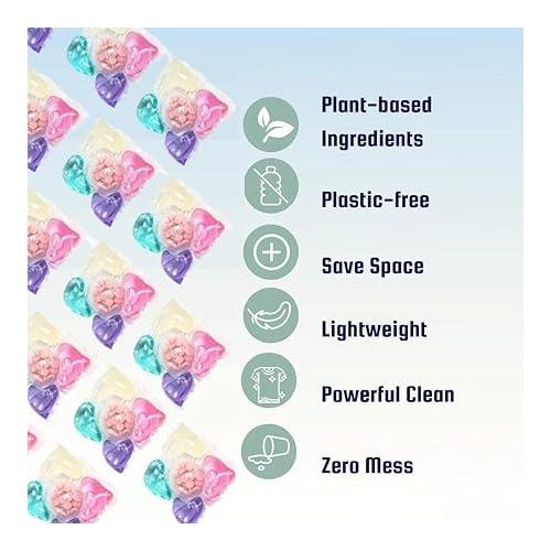 Laundry Bead, Deep 5 In 1 Laundry Detergent Pods 30PCS For Clothes, Long Lasting Fragrance Cleaning Stain Removal Laundry Beads Laundry Balls Multi-Active Concentrated Beads30ml