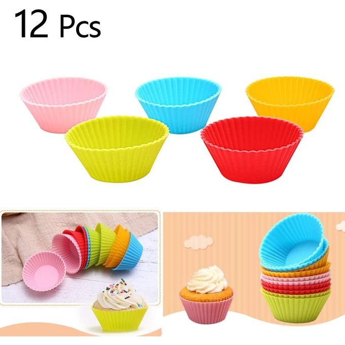 Silicone Nonstick Cupcake/Muffin/Queen Cakes Bakeware Moulds Cases