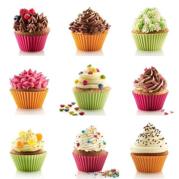 Silicone Nonstick Cupcake/Muffin/Queen Cakes Bakeware Moulds Cases