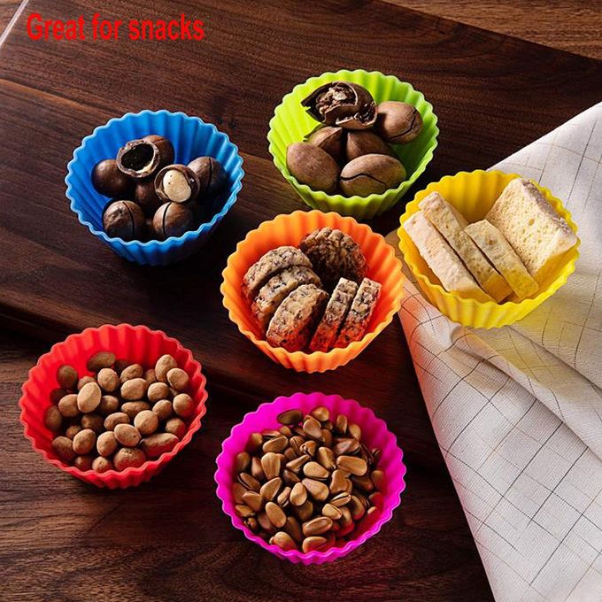 Silicone Nonstick Cupcake/Muffin/Queen Cakes Bakeware Moulds Cases