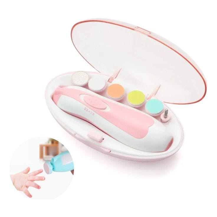 LUXURY Nail Trimmer File Electric-Safe Baby Nail Clippers,Manicure Kit for Newborn Kids and Adults, Extra Grinding Heads