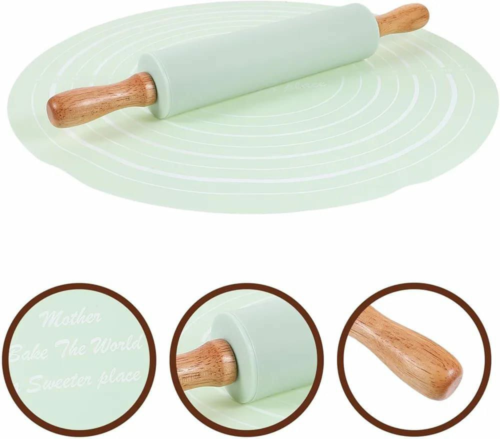 Silicone Baking Mat with  Rolling Pin