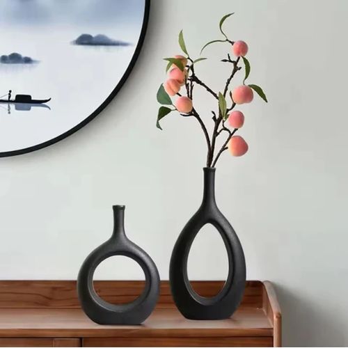 NordicForm™ Doughnut Ceramic Vase – Soft White - Sculptural Minimal Home Accent