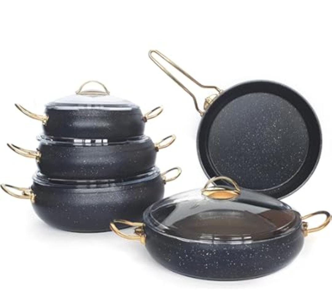 HonHey brand 9pc nonstick granite cookware set sufurias