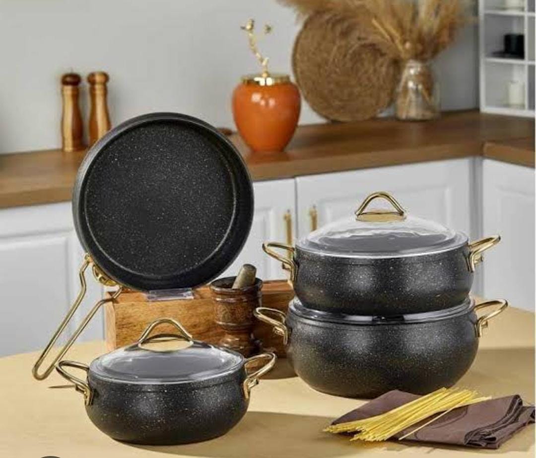 HonHey brand 9pc nonstick granite cookware set sufurias