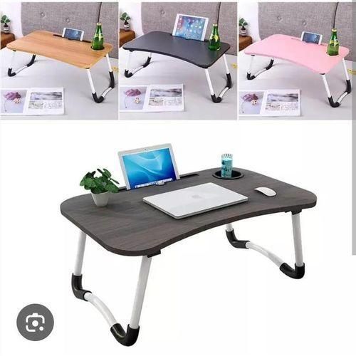 Multi-purpose Foldable Portable Laptop Desk Study Table With Tablet Slot And Drink Slot